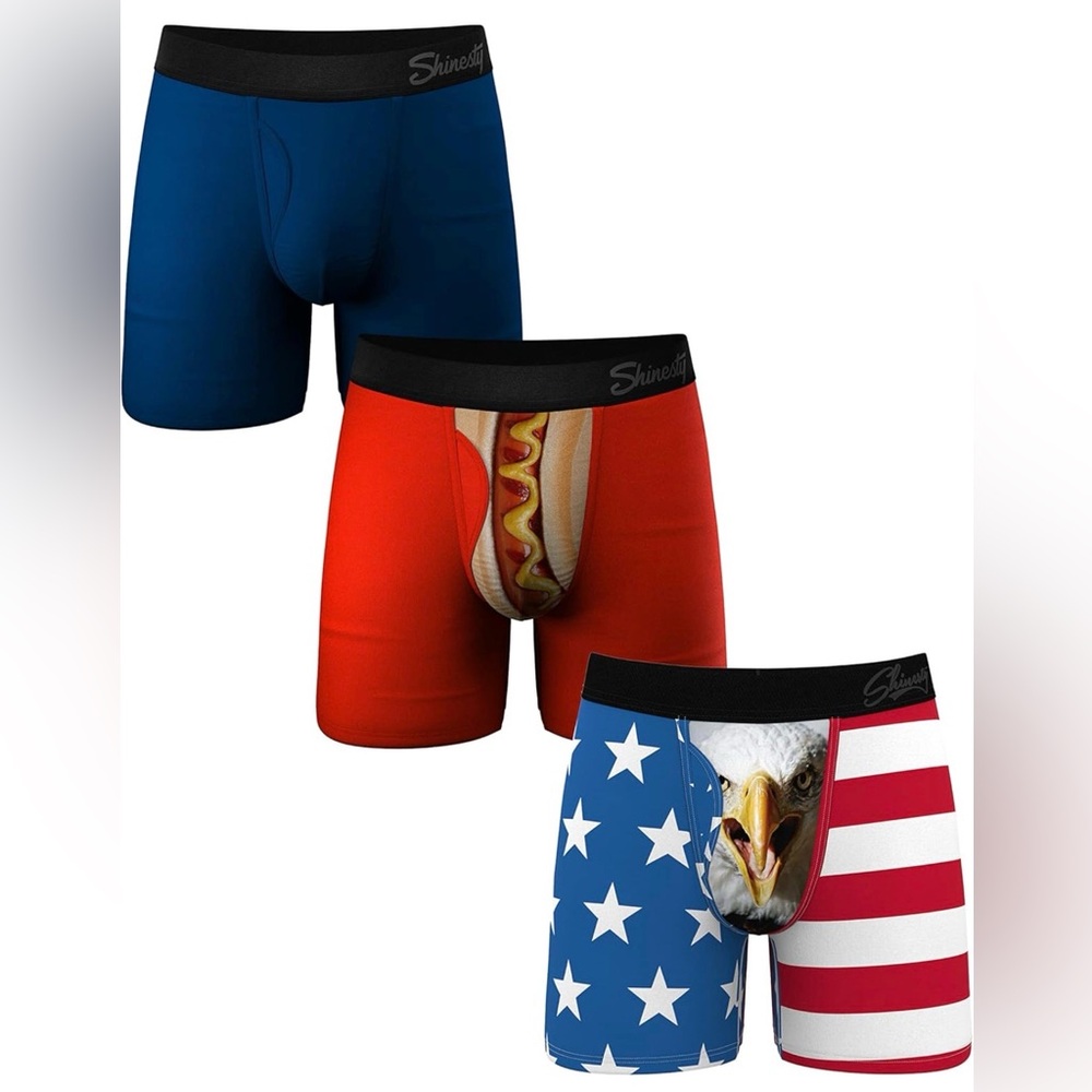 New Shinesty Hammock Support Mens Boxer Briefs with Pouch 3 Pack Size Small
